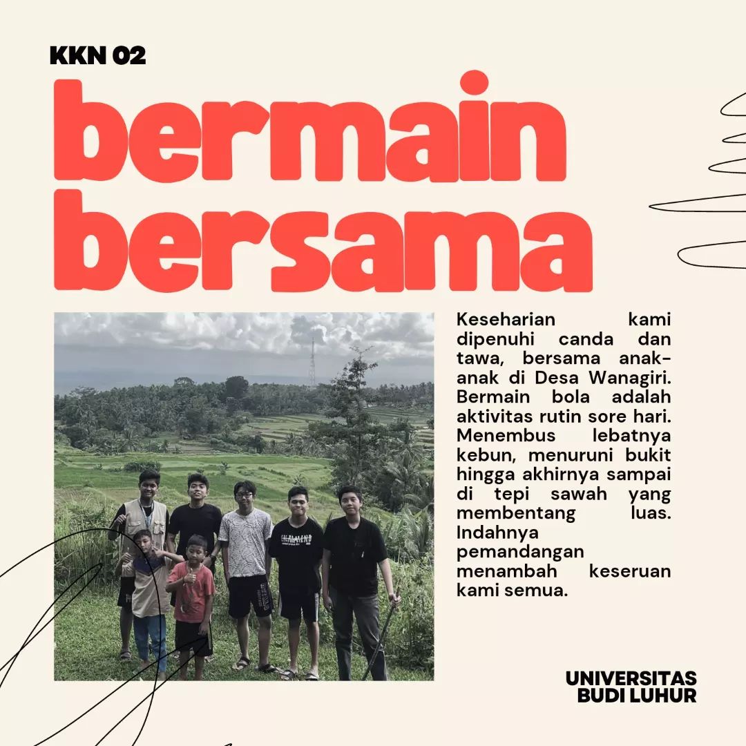 Mahasiswa KKN Bermain Bersama Anak Anak Desa Wanagiri 
